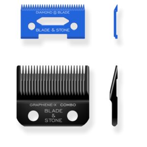 Blade & Stone™ Replacement Clipper Blade – Diamond-S™ Blade – Micro-Gap™ Technology – Graphene-X™ – Fits Blade & Stone™ Cordless Clippers and Most Popular Barber (Combo Replacement Blade)