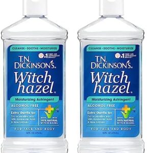 T.N. Dickinson’s Witch Hazel Alcohol-Free Moisturizing Astringent, Made with 100% Natural Witch Hazel 16 oz (Pack of 2)