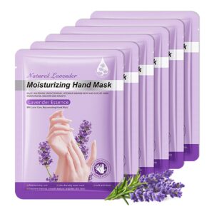 LZYLLS 6 Pairs Hand Masks Moisturizing Gloves> Hydrating Hand Mask Moisturizer Gloves Care for Dry Cracked Hands> Smooth Long Lasting Soft Firming Hand Mask Gift Set for Men Women（A