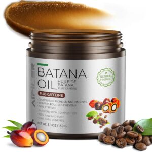 AIPILER Batana Oil with Caffeine for Men: Boost Hair Growth Support Healthy Scalp Roots and Follicles – Target DHT Seborrheic and Stress Hair Loss 5.3oz