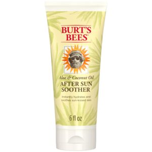 Burt’s Bees After Sun Lotion with Hydrating Aloe Vera & Coconut Oil – Summer Essentials, Sunburn Relief, Natural After Sun Soother, 6 oz