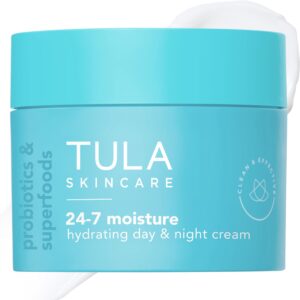 TULA Skin Care 24-7 Hydrating Day & Night Cream – Supersize, Anti-Aging Moisturizer for Face, Contains Watermelon & Blueberry Extract, 3.4 oz.