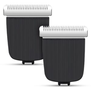 2 Pack Replacement Blade for Manscaped The Lawn Mower 4.0 3.0 2.0 Electric Groin Hair Trimmer, Lawnmower Hygienic Snap-In Replacement Clipper Blades, Black