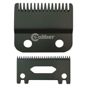Caliber Pro Replacement Blade for Caliber .44 FMJ Clipper – Black Ice Dual DLC Deep Tooth Blades – Professional Grade Premium Spare Blades – Barber Blade for Men’s Hair