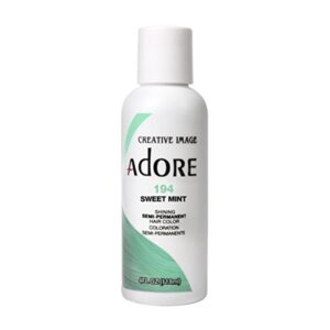 Adore Semi Permanent Hair Color – Vegan and Cruelty-Free Green Hair Dye – 4 Fl Oz – 194 Sweet Mint (Pack of 1)