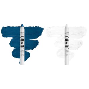 NYX PROFESSIONAL MAKEUP Jumbo Eye Pencil Bundle – Blueberry Pop (Blue) and Milk