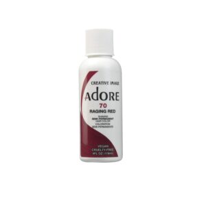 Adore Semi Permanent Hair Color – Vegan and Cruelty-Free Red Hair Dye – 4 Fl Oz – 070 Raging Red (Pack of 1)