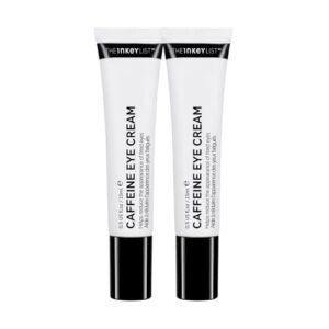 The INKEY List Caffeine Eye Cream Duo, Reduce Eye Puffiness and Dark Circle, Blur Fine Lines, 0.5 fl oz (2 Pack)