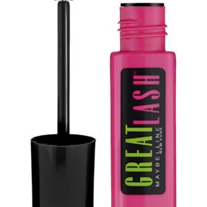 Maybelline Great Lash Washable Mascara Makeup, Volumizing Lash-Doubling Formula That Conditions As It Thickens, Blackest Black, 1 Count