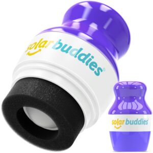 Solar Buddies Sunscreen Applicator – Single Purple – Refillable Roll on Sponge Sunscreen, Suncream & Lotion Applicator For Kids, Adults & Families – Holds 3.4fl oz, Perfect Size for Travel