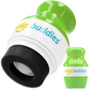 Solar Buddies Sunscreen Applicator – Single Full Green – Refillable Roll on Sponge Sunscreen, Suncream & Lotion Applicator For Kids, Adults & Families – Holds 3.4fl oz, Perfect Size for Travel