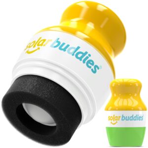 Solar Buddies Sunscreen Applicator – Single Green – Refillable Roll on Sponge Sunscreen, Suncream & Lotion Applicator For Kids, Adults & Families – Holds 3.4fl oz, Perfect Size for Travel