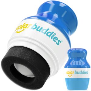 Solar Buddies Sunscreen Applicator – Single Full Blue – Refillable Roll on Sponge Sunscreen, Suncream & Lotion Applicator For Kids, Adults & Families – Holds 3.4fl oz, Perfect Size for Travel