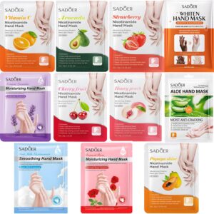 MOND’SUB Hand Cream Moisturizing Mask> Hand Masks Moisturizing Glove for Dry Hands> Hydrating and Regenerates Dead Skin> Hand Care Moisture Gloves for Dry Hands> Safe for All Skin Types (11 pack)
