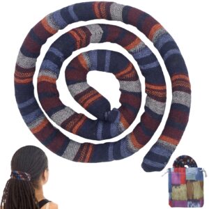 Spiral Lock Hair Tie Dreadlock Accessory Bendable Hair Ties for Women and Men Ponytail Holders Colorful Dreadlock Hair Tie Long Dreads Thick Curly Hair Holder (Tribe)