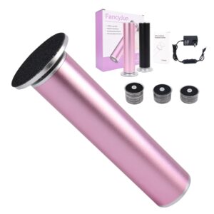 FancyJun Professional 800RPM Electric Foot Callus Remover with 120pcs Sandpaper Discs, 4.8IN Aluminum Callus Remover for Feet, Stepless Speed Control Foot File for Dead Skin (Purple)