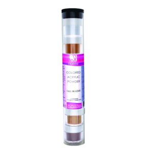 Nailite FALL IN LOVE Colored Acrylic Powder Set> Professional Acrylic Nail System> (7) 1/2 Oz Colored Acrylic Powders