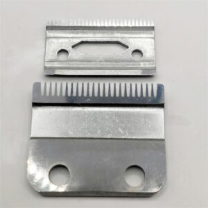 TRUEGEMS 2 Hole Clipper Blade Set 1006-400 Replacement For Models 8100 Solid Small 8865 RMC 8255 Pro-Basic and all full size professional clippers Barber Beard Trimmer, silver
