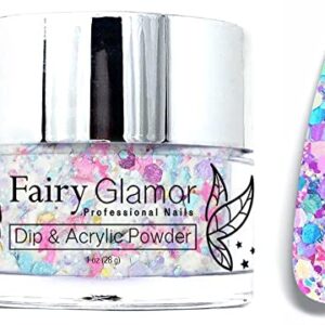FAIRY GLAMOR White Glitter Dip & Acrylic Nail Powder – Paparazzi – 1 oz
