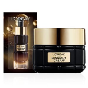 L’Oreal Paris Age Perfect Anti-Aging Midnight Cream, Reduce Wrinkles & Firm 1.7oz + Serum Sample