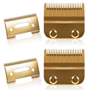 Professional Adjustable Clippers Blades, Carbon Steel Hair Clipper Replacement Blade for Wahl 8148, Wahl Senior cordless Clipper, Wahl Magic clipper, Pack of 2 (Taper Gold)