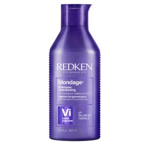 Redken Blondage Color Depositing Purple Shampoo | Neutralizes Brassy Tones In Blonde Hair | With Salicylic Acid | Cool and Ash Blonde Toning Shampoo | For Blonde, Bleached or Highlighted Hair