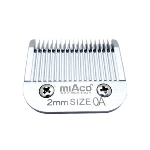 Miaco Size OA Detachable Clipper Blade fits Oster Classic 76, Andis BGC, BGR, BGRC, MBG