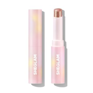SHEGLAM Crystal Jelly Glaze Stick Eye Shadow Stick Eyeliner Brightener Pencil Crayon with Brush Easy to Blend Long Lasting Shimmer Eyeshadow-Aura Blitz