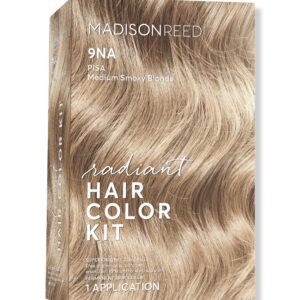 Madison Reed Radiant Hair Color Kit, Medium Smoky Blonde for 100% Gray Coverage, Ammonia-Free, 9NA Pisa Blonde, Permanent Hair Dye, Pack of 1