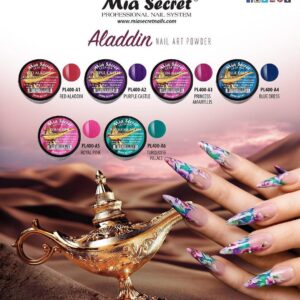 Mia Secret Professional Acrylic Nail System Powder Aladdin Collection 6 Colors 3D Nail Art