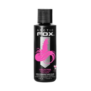 ARCTIC FOX Vegan and Cruelty-Free Semi-Permanent Hair Color Dye (4 Fl Oz, VIRGIN PINK)