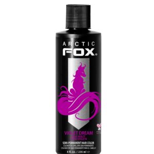 ARCTIC FOX Vegan and Cruelty-Free Semi-Permanent Hair Color Dye (8 Fl Oz, VIOLET DREAM)