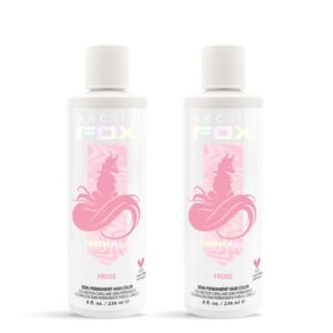 ARCTIC FOX Vegan and Cruelty-Free Semi-Permanent Hair Color Dye – FROSE 8 Fl Oz (Pack of 2)