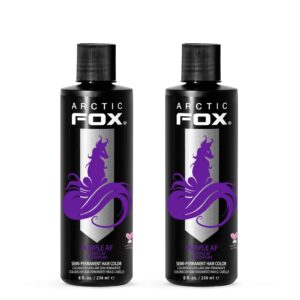 ARCTIC FOX Vegan and Cruelty-Free Semi-Permanent Hair Color Dye – PURPLE AF 8 Fl Oz (Pack of 2)