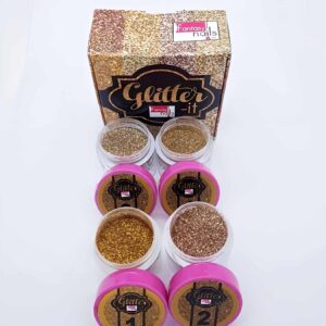 Fantasy Nails Sinaloa – Glitter it – Copper Collection – 4 jars Glitter To Apply W Acrylic
