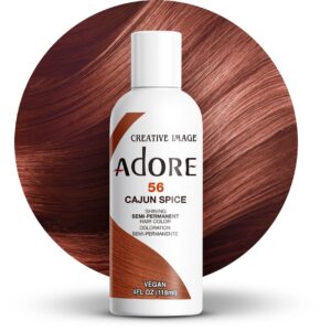 Adore Semi Permanent Hair Color – Vegan and Cruelty-Free Brown Hair Dye – 4 Fl Oz – 056 Cajun Spice (Pack of 1)