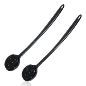 VWMYQ 2 Pack Back Scrubber for Shower, 17in Lengthen Long Handle Body Brush, Double Sided Shower Brush for Shower Exfoliating and Massage Can Produce Rich Foam, Long Handle Back Scrubber for Men