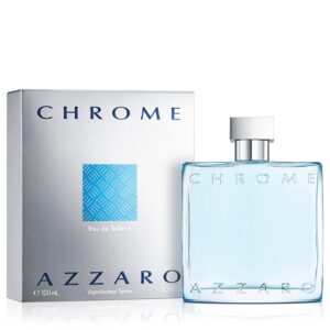 Azzaro Chrome Men’s Aquatic Citrus, Woody, Musky Eau de Toilette