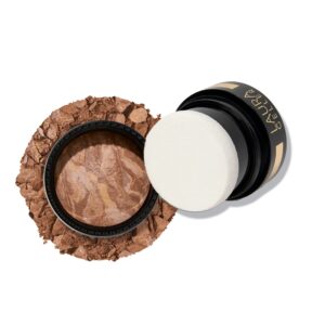 LAURA GELLER NEW YORK Award-Winning Baked Balance-n-Brighten To Go Travel Size Color Correcting Powder Foundation – Tan – Buildable Light to Medium Coverage – Demi-Matte Natural