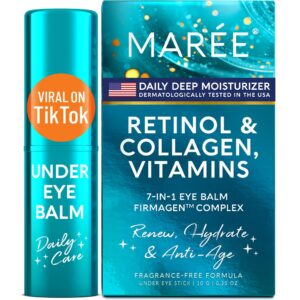 MAREE Under Eye Balm Stick with Retinol & Ceramide Complex – Facial Moisturizer for Dark Circles & Wrinkles – Under Eye Brightener Stick, Anti Wrinkle Hydrating Face Skincare