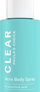 Paula’s Choice CLEAR Back & Body Exfoliating Acne Spray, 2% BHA (Salicylic Acid) Treatment for Bacne, Blackheads & Blemishes, 4 Ounce