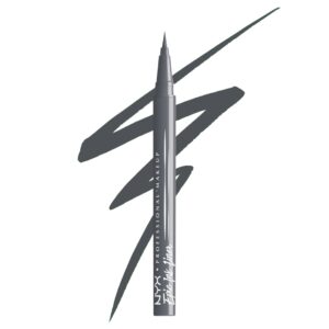 NYX PROFESSIONAL MAKEUP Epic Ink Liner, Waterproof Matte Liquid Eyeliner with Vegan Formula – Stone Washed (Grey)