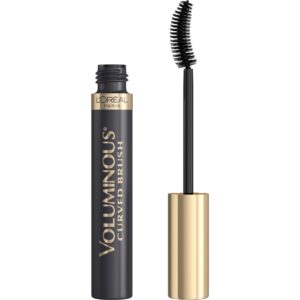 L’Oreal Paris Makeup Voluminous Mascara Original, Curved Brush Lifts & Builds Lashes Up To 5X Volume, Clump Free, Smudge Free, Black Brown, 0.28 Fl Oz