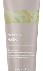 BRMUD Relief Mud Mask – Cardi B Mask – Body Mud Hydrating & Moisturizing Deep Pore Cleanser Face & Body Mask w/ 91.8% Nature-Derived Ingredients – K Beauty Oil Control Wash Off Body Mud (3.71 fl oz)