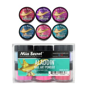 Mia Secret Nail Art Powder ALADDIN Collections> ¼ oz. Set of 6 colors