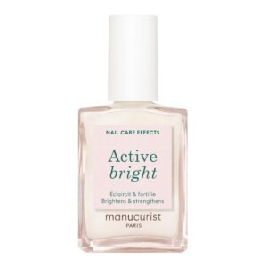 Manucurist Active Bright™ All in One Nail Perfector: Brightening Treatment Polish & Care – No Lamp – Vegan & Made in France – White Nail Polish – Nail Whitener & Brightener – Nail Strengthener