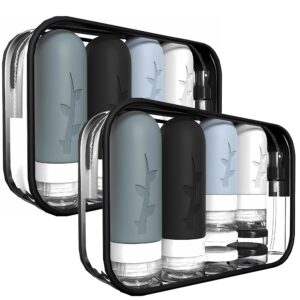 Travel Bottles for Toiletries, TSA Approved Travel Size Toiletries, Leak Proof and Refillable, Travel Containers for Toiletries, Silicone, Travel Toiletries, Pack of 2 (36