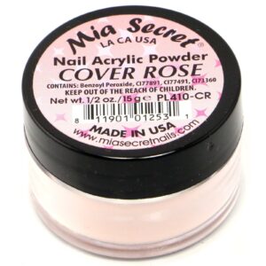 Mia Secret Acrylic Powder – Cover Beige/ Pink/ Rose -0.5ozMade in USA (Rose)