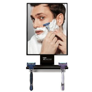 ToiletTree Products Fogless Shower Mirror – Anti-Fog Mirror – Adjustable Shaving Mirror with a Squeegee – Rust-Proof, Impact-Resistance Bathroom Shower Mirror – Tall