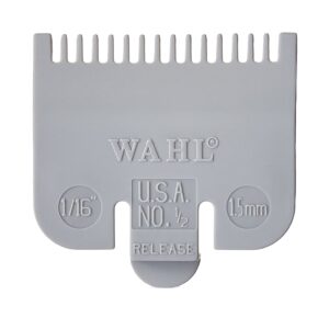 Wahl Professional Color Coded Comb Attachment #3137-101 – Grey #1/2 – 1/16″ (1.5 mm) – Great for Professional Stylists and Barbers